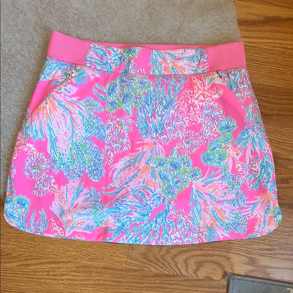 Lilly Pulitzer Pink and Blue Mini Skirt